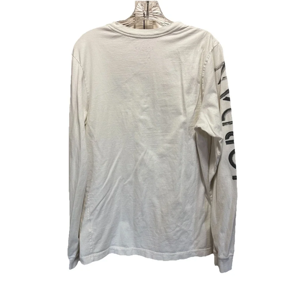 Air Jordan Size M Graphic Logo Long Sleeve‎ T-shirt White/Black Standard NBA